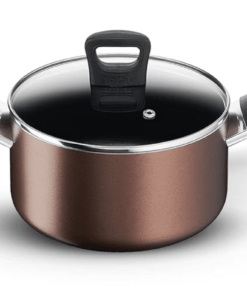Tefal Day by Day Non Stick Stewpot, Smart Thermo Signal Temperature Indicator Technology, Titanium Coating, Black, DDST-20,Brown,Day by Day/DDST-20